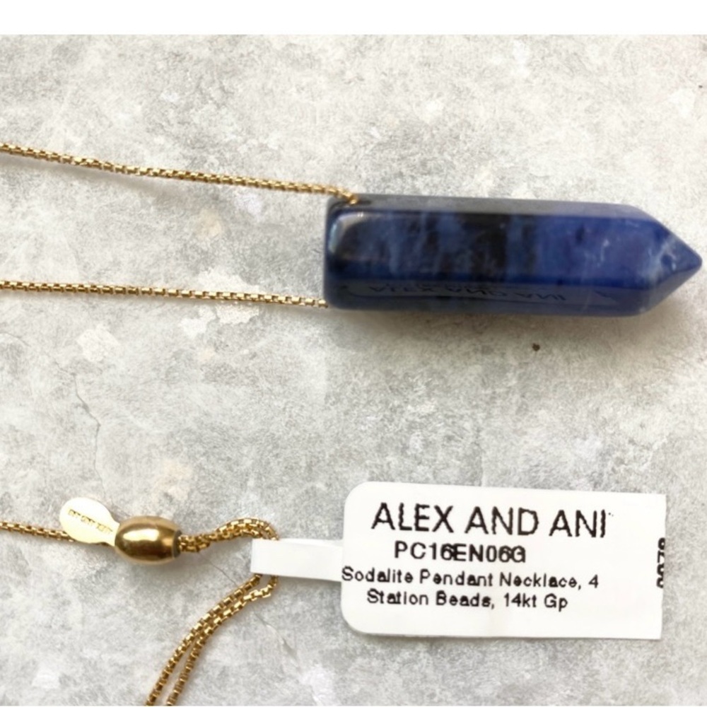 Alex and Ani Sodalite adjustable necklace